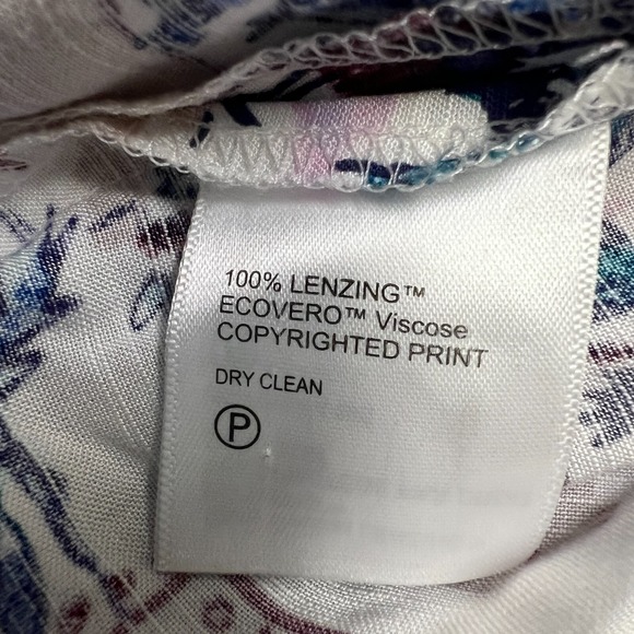 Tommy Bahama Hawaiian Shirt Mens Large Button Up Tree White Blue Aloha - Picture 9 of 11